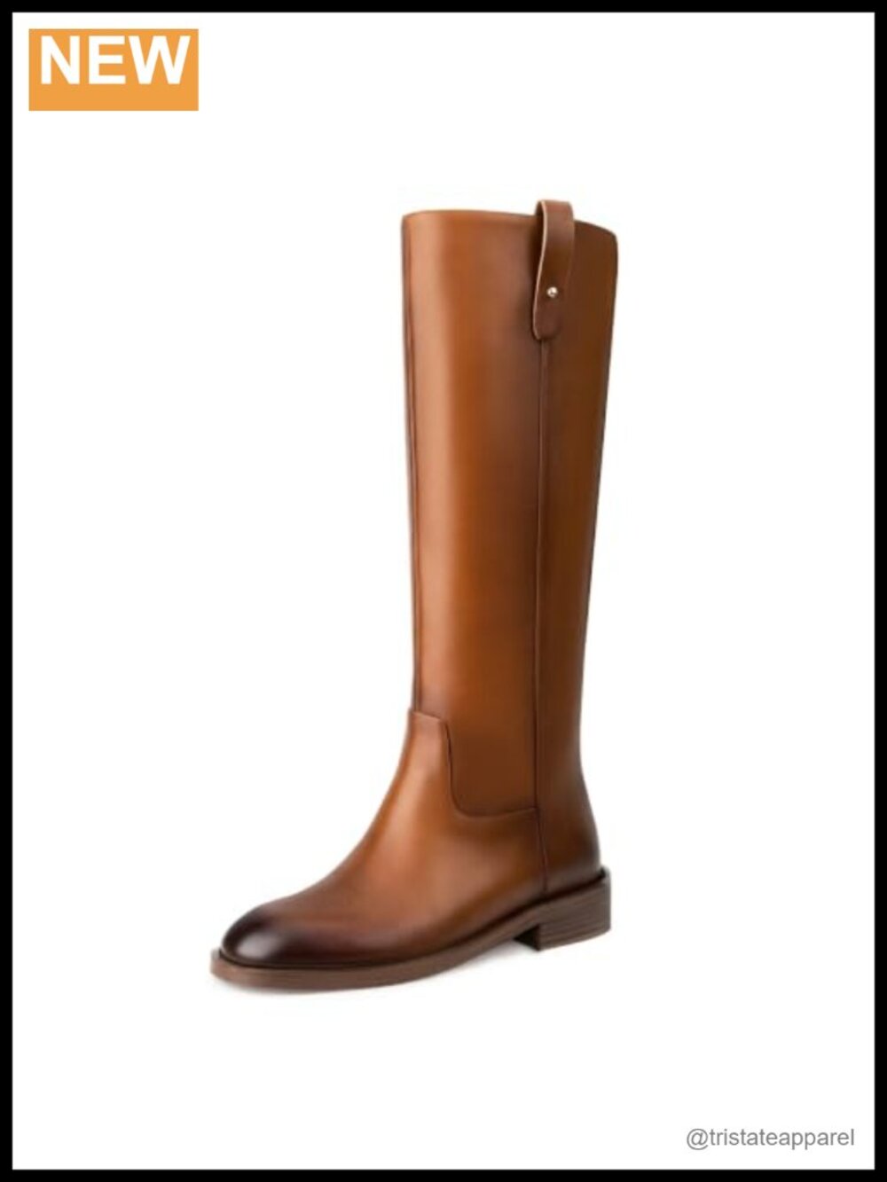 Women's Knee High Boots Low Heel Tall Boots Faux Leather